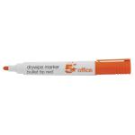 5 Star Office Drywipe Marker Xylene/Toluene-free Bullet Tip 3mm Line Red (Pack of 12) FS296131