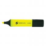 The image shows a pack of 12 yellow highlighters, with a chisel tip and a line width of 1-5mm. These 5 star office highlighters are perfect for highlighting important information in various colors.