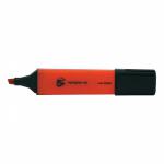 The image shows a pack of 12 5 Star Office Highlighters in red. The highlighters have a chisel tip and a line width of 1-5mm. They are neatly arranged in the packaging with the brand name and product name clearly displayed.