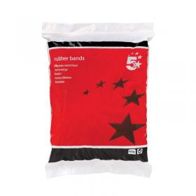 5 Star Office Rubber Bands Assorted Sizes 454g Bag FS296484