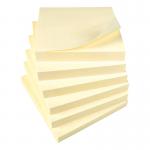 In this picture, you can see 5 Star Post-it and Re-Move Products by 5 Star Office. The pack includes 12 yellow 76x76mm repositionable note pads, each with 100 sheets. These products can easily be removed and repositioned, making them perfect for any office setting.