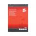 5 Star Office Flipchart Pad 70gsm Plain Perforated Punched 2 Holes 40 Sheets A1 (Pack of 5) FS296956