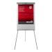 5 Star Office Flipchart Easel Telescopic Legs with W670xH990mm Board W700xD82xH1900mm Grey Trim 296964