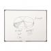 5 Star Office Drywipe Non-Magnetic Board with Fixing Kit and Detachable Pen Tray 900x600mm FS296972