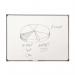 5 Star Office Drywipe Non-Magnetic Board with Fixing Kit and Detachable Pen Tray 1200x900mm FS296980