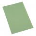 The image shows a pack of 100 green, recycled, 250gsm foolscap square cut files by 5 Star Office. Each file features 5 star eco branding and is square-shaped. The pack is neatly stacked and ready for use in an office or classroom.