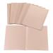 The picture shows a stack of 100 5 Star Eco Square Cut Files in buff color. They are made of 170gsm recycled material and are in foolscap size. Each file has a square cut design and is branded with the 5 Star Office logo. The files are neatly organized and ready for use.