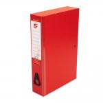 5 Star Office Classic Box File Foolscap Red (Pack of 10) FS317420