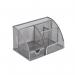 5 Star Desk Organiser Wire Mesh Slv