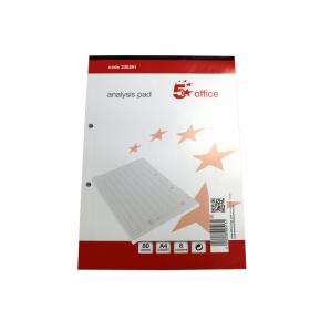 5 Star A4 Analysis Pad 8 Cash Column 80 Sheets 70gsm 330291 FS330291