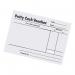 The photograph displays five 5 Star petty cash books and five 5 Star office petty cash pads, each with 80 sheets, measuring 88x138mm. The image shows the clean and organized layout of the books and pads, with a simple design and clear labeling.