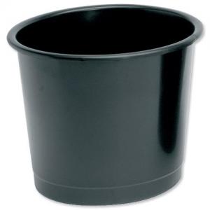 Waste Bin Polypropylene 14 Litre 304x254mm Black 330860 FS330860