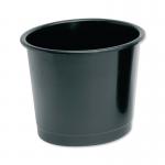 5 Star Office Waste Bin Polypropylene 14 Litre Capacity 304x254mm Black FS330860