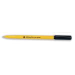 5 Star Office Ball Pen Yellow Barrel Fine 0.7mm Tip 0.3mm Line Black (Pack of 50) FS333328