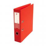 A pack of 10 5 Star Lever Arch Files in red, made of premium polypropylene material. These A4 files are perfect for keeping your documents organized and secure, with a sleek and professional appearance. The lever arch mechanism allows for easy opening and closing, while the sturdy construction ensures durability.