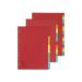 5 Star Dividers 10-Part Bright Colour A4 Assorted 353399