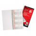 This photograph depicts a 5 Star Telephone & Message Book, featuring a wirebound design and carbonless paper for easy note-taking. The book contains 320 notes and has 80 pages, measuring 275x150mm. FS356335 is visible on the cover.