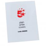 5 Star Office Binding Covers 250Gsm Plain A4 Gloss White [Pack 100] 356505