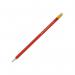 5 Star Pencil with Eraser HB Red Barrel (Pack of 12) FS393636