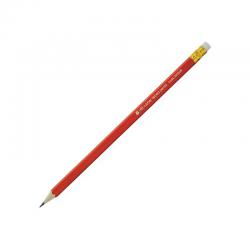 5 Star Pencil with Eraser HB Red Barrel (Pack of 12) 393636 FS393636