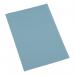 The picture shows a pack of 100 5 Star Office Square Cut Folders in a vibrant blue color. Each folder is made of 250gsm recycled material, making it a great eco-friendly choice. These square cut files are perfect for organizing A4 size documents and have a professional and sleek look.