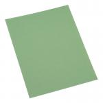 The image shows a pack of 100 5 Star Office square cut folders in a vibrant shade of green. Made from 250gsm recycled material, they feature the 5 Star Eco logo and are perfect for organizing A4 sized documents. Each folder has a square cut and is designed for durability and sustainability.