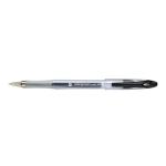 5 Star Office Roller Gel Pen Clear Barrel 1.0mm Tip 0.5mm Line Black [Pack 12] 396780