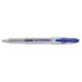 5 Star Office Roller Gel Pen Clear Barrel 1.0mm Tip 0.5mm Line Blue [Pack 12] 396799