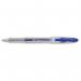 5 Star Office Roller Gel Pen Clear Barrel 1mm Tip 0.5mm Line Blue (Pack of 12) FS396799