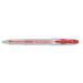 5 Star Office Roller Gel Pen Clear Barrel 1.0mm Tip 0.5mm Line Red [Pack 12] 396802