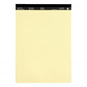 5 Star Office Executive Pad Headbound 65gsm Ruled Perforated 100pp A4 Yellow (Pack of 10) FS39687X