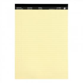 5 Star Office Executive Pad Headbound 65gsm Ruled Perforated 100pp A4 Yellow (Pack of 10) FS39687X