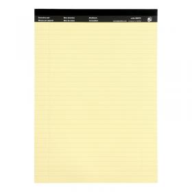 5 Star Executive Headbound Pad Ruled Perforated 65gsm 100 Page A4 Yellow (Pack of 10) 39687X FS39687X