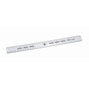 Ruler Plastic Metric and Imperial Markings 300mm Clear Pack of 10