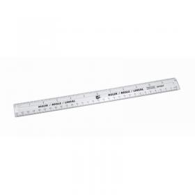 5 Star Ruler Plastic Metric and Imperial Markings 300mm Clear (Pack of 10) 397867 FS397867