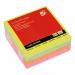 Sticky Notes Removable Cube Neon Rainbow 76x76mm 397980 FS397980