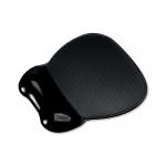 5 Star Mouse Mat Pad with Wrist Rest Easy Clean Soft Gel Black FS4039916
