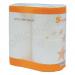 The photo depicts a pack of 36 white VOW toilet paper and tissues from 5 Star Facilities. Each roll contains 200mm sheets and is labeled FS4107783. The packaging is clean and simple, making it perfect for any restroom.