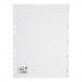 5 Star Office Index 1-5 Polypropylene Multipunched Reinforced Holes 120 Micron A4 White 423628