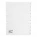 5 Star Office Index 1-10 Polypropylene Multipunched Reinforced Holes 120 Micron A4 White 423644