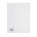 This image features a set of 5 Star numbered dividers in A4 size. The dividers are made of white polypropylene and each one is reinforced with punch holes. They are labeled from 1-12 and have a thickness of 130 microns. Perfect for organizing and categorizing documents.