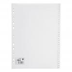 5 Star Office Index 1-31 Polypropylene Multipunched Reinforced Holes 120 Micron A4 White 423687