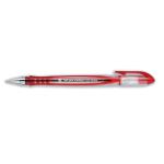 The photo shows a pack of 20 5 Star ballpoint pens in red. Each pen has a medium 1.0mm tip and creates a 0.4mm line. The pens have a comfortable grip for easy writing.