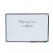 5 Star Office Magnetic Drywipe Board Steel Trim with Fixing Kit and Detachable Pen Tray 900x600mm FS424119