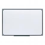 5 Star Office Magnetic Drywipe Board Steel Trim with Fixing Kit and Detachable Pen Tray 900x600mm FS424119