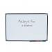 5 Star Office Magnetic Drywipe Board Steel Trim with Fixing Kit and Detachable Pen Tray 900x600mm FS424119