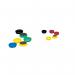 5 Star Office Round Plastic Covered Magnets 25mm Assorted (Pack of 10) FS464033