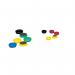 5 Star Office Round Plastic Covered Magnets 20mm Assorted (Pack of 10) FS464033