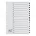 5 Star Office Index 1-15 Multipunched Mylar-reinforced Strip Tabs 150gsm A4 White 464416