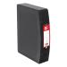 5 Star Office Box File Capacity 70mm Polypropylene Twin Clip Lock Foolscap Black 464521